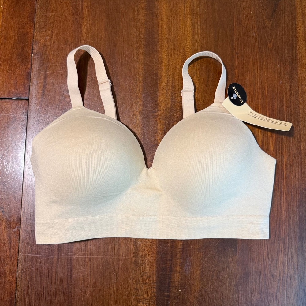 Shapermint Truekind Womens Supportive Comfort Wireless Shaping Bra Size M Beige